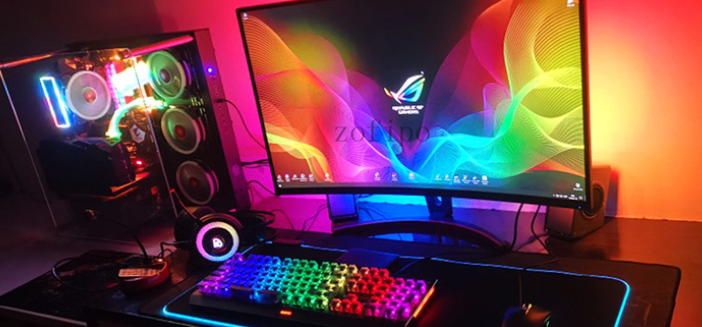 شريط إضاءة لابتوب LED سيمفوني للعرض والبث المباشر