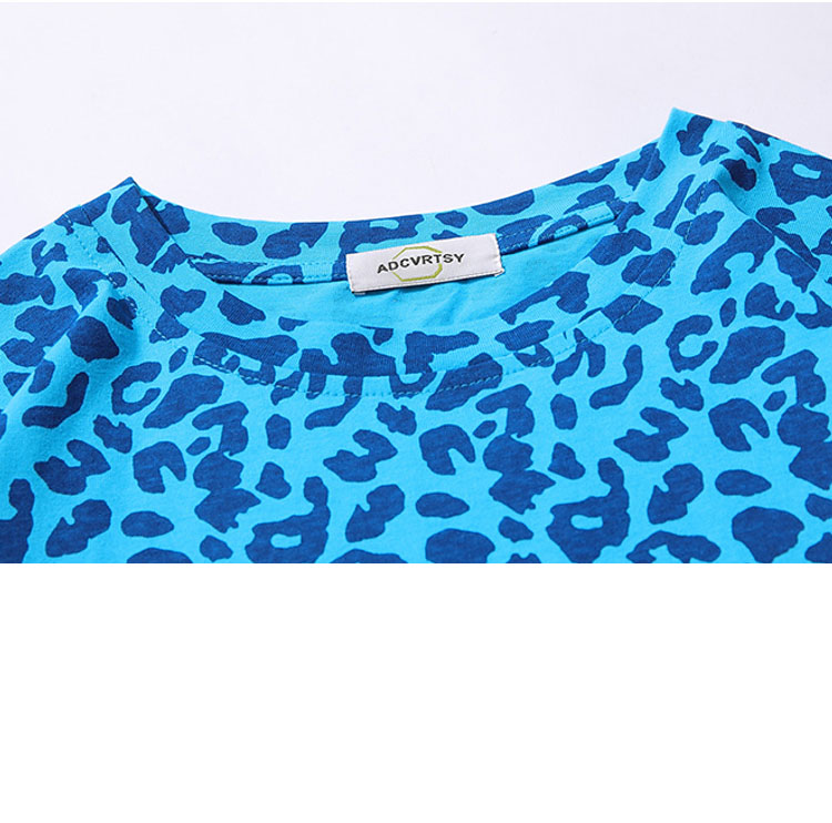 Short-Sleeved Men's Cotton Leopard T-Shirt Couples