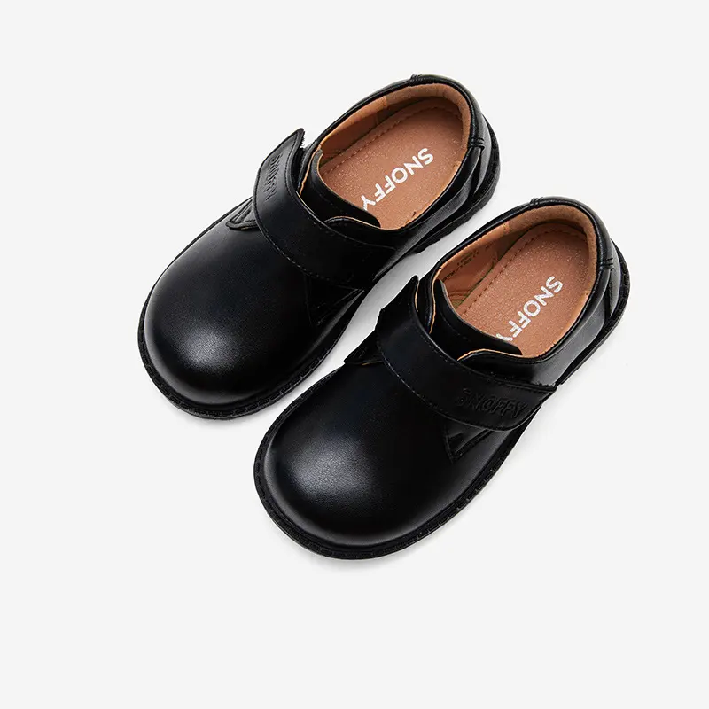 British Boys Show Leather Shoes Black