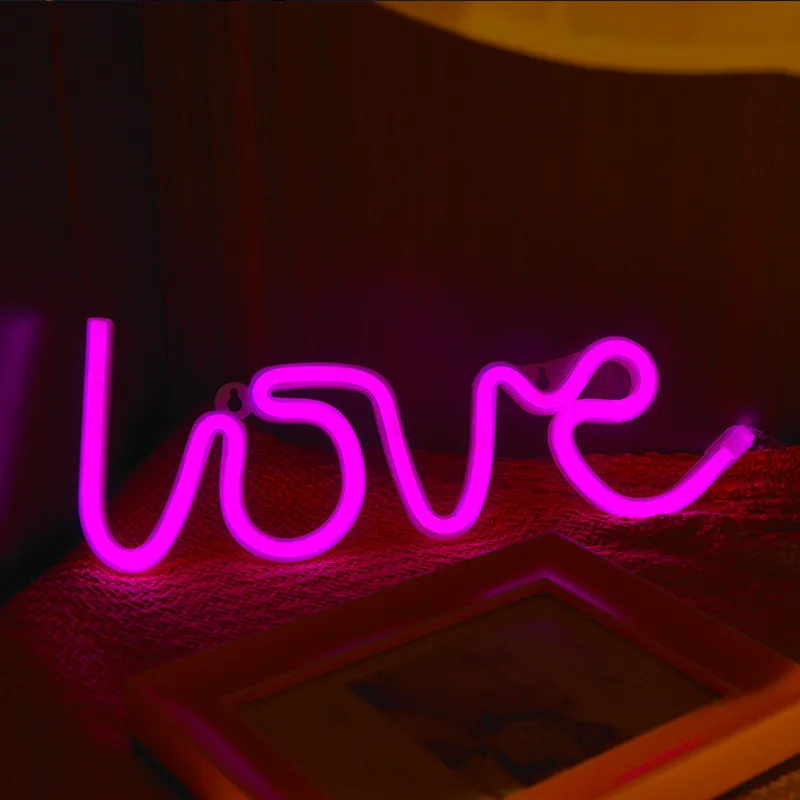 Led Neon Sign Light SMD2835 Indoor Night light Love Pink Blue Green Red Model Holiday Xmas Party Wedding Decorations Table Lamps – image 2