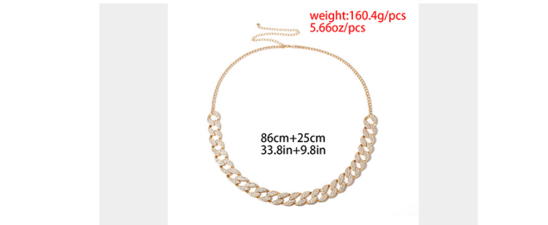 Title 1, Generous Geometry Zircon Body Chain Waist Chain