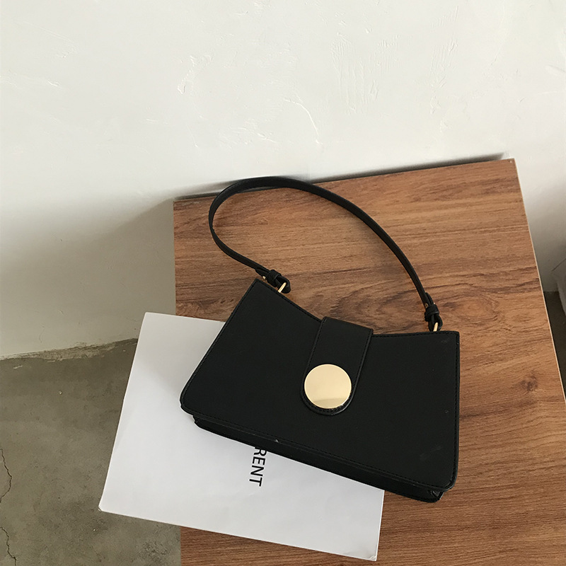 Retro Solid Color Simple Underarm Bag All-Match