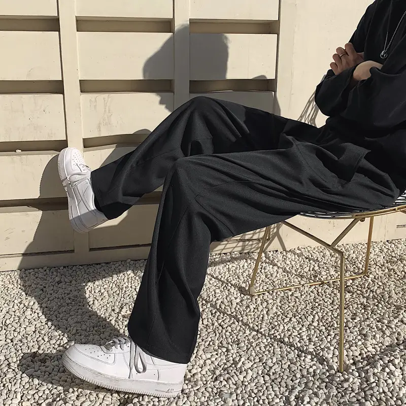 Loose Straight Wide Leg Mopping Suit Pants