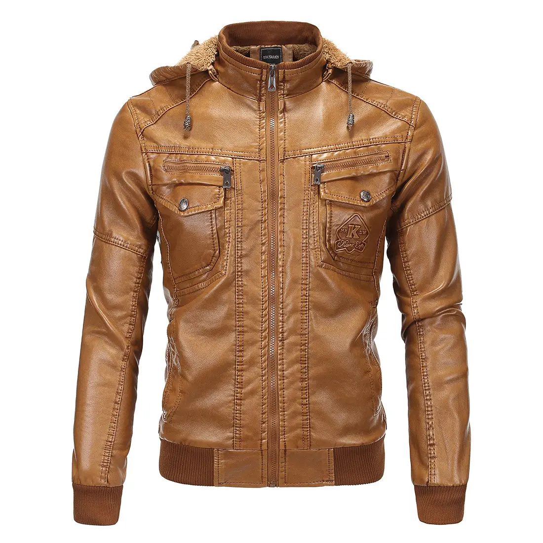 Fleece Warm Leather Jacket