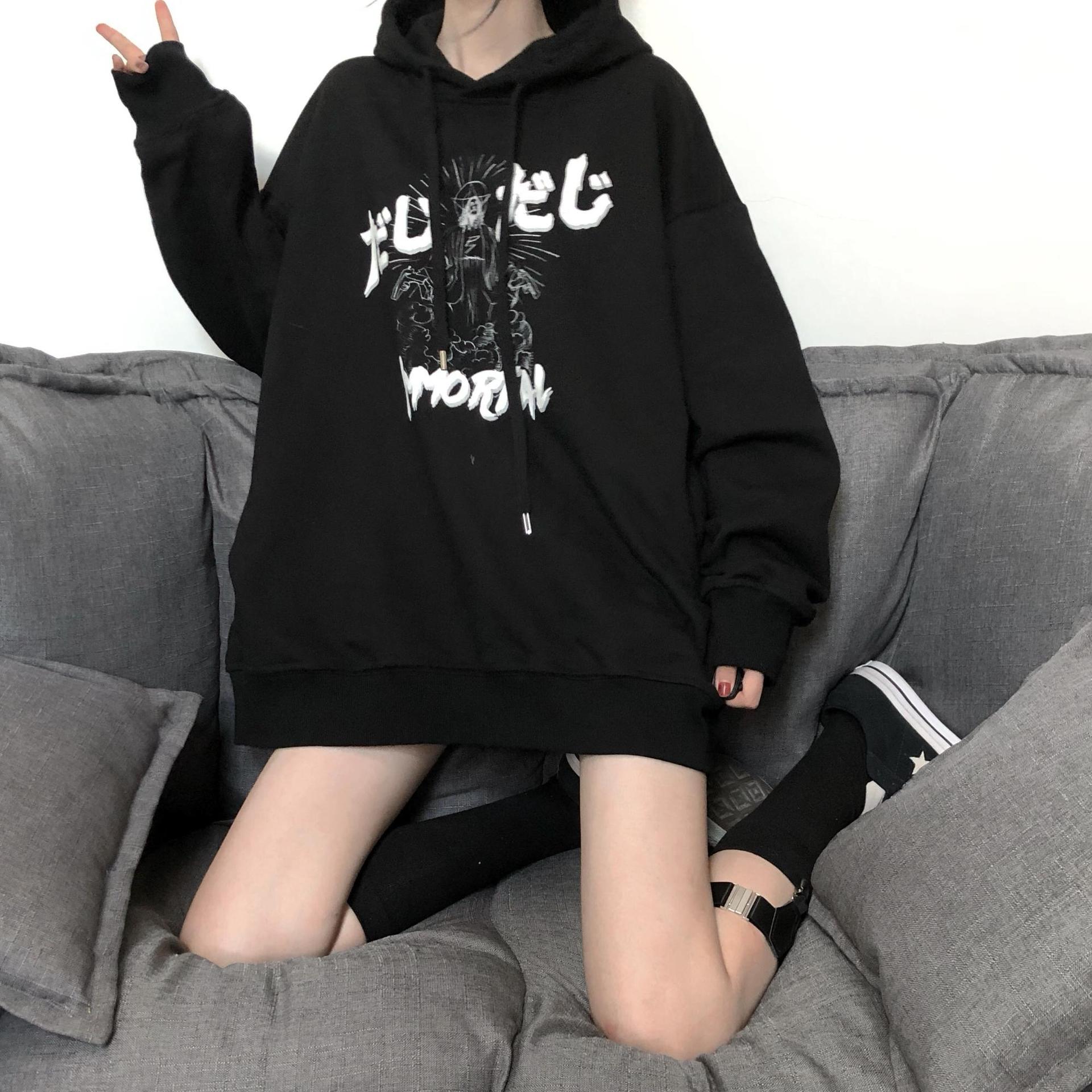 Women's Short Hooded Sweater Loose Autumn And Winter