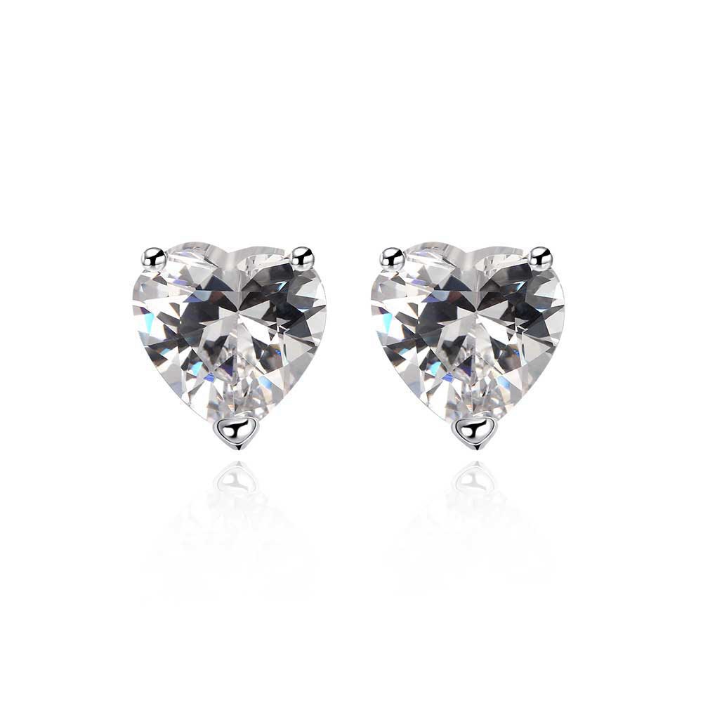 Creative Heart-shaped Zircon Simple Korean Temperament 