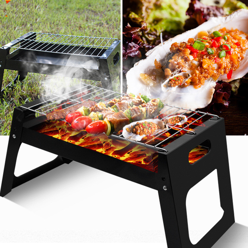 Title 4, Opvouwbare outdoor barbecue grill met ijzeren r...