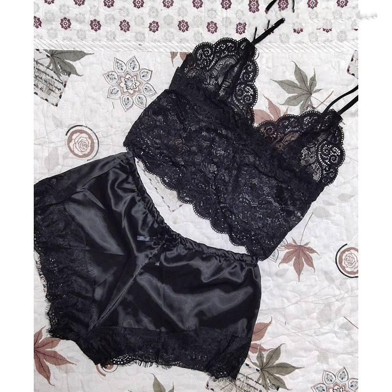 Title 6, Lace Bra Split Two-Piece Underwear Nightdress