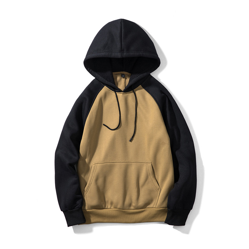 Title 2, Hoodie Solid Color Stitching Contrast Color Hood