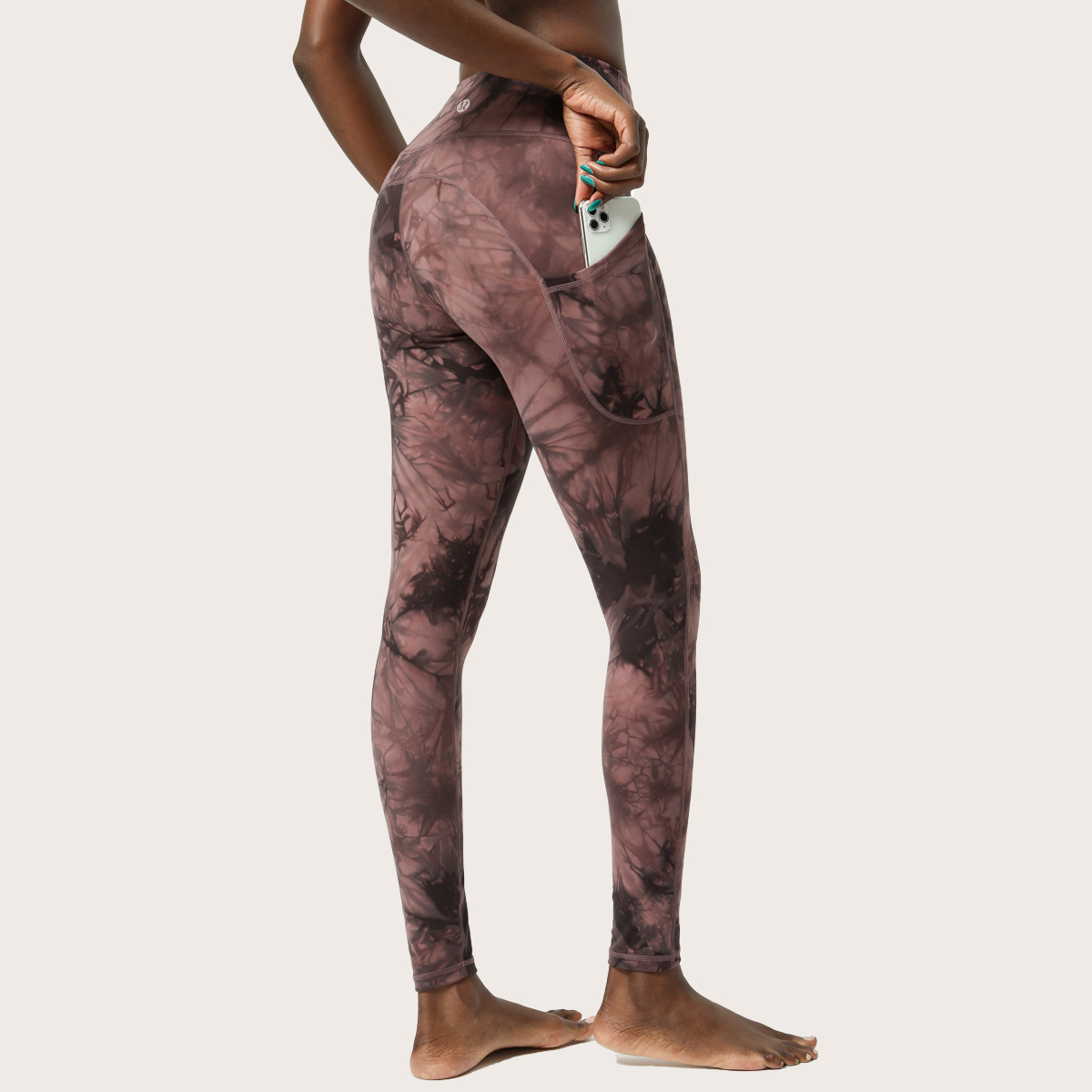 Tie Dye Printed Yoga Underwear Double Sided Sanding Nude Super Stretch Bra