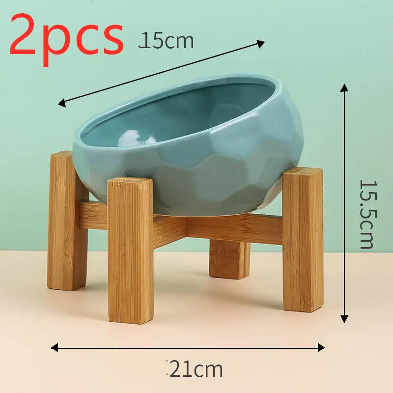 Pet Supplies Bowl Ceramic Cat Dog Oblique