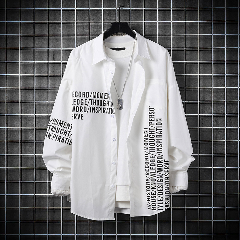 Shirt Men Spring And Autumn Korean Fashion Casual Long Sleeves