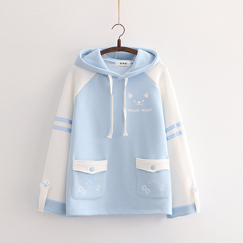 Title 5, College Style Long-Sleeved Hooded Jacket