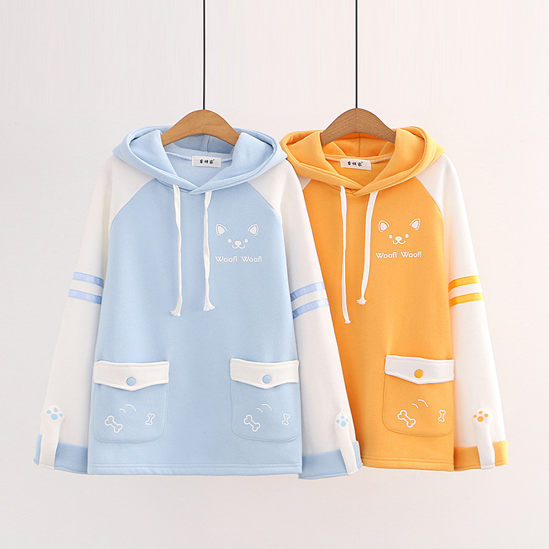 Title 3, College Style Long-Sleeved Hooded Jacket