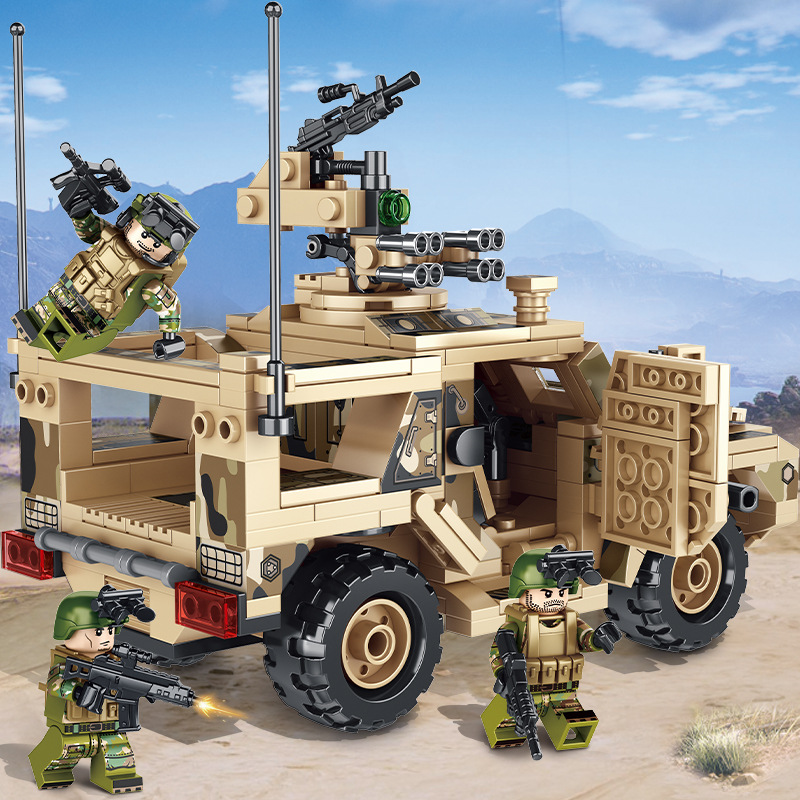 Blocs de Construction Camouflage — Véhicule Militaire 400-800 Pièces 5