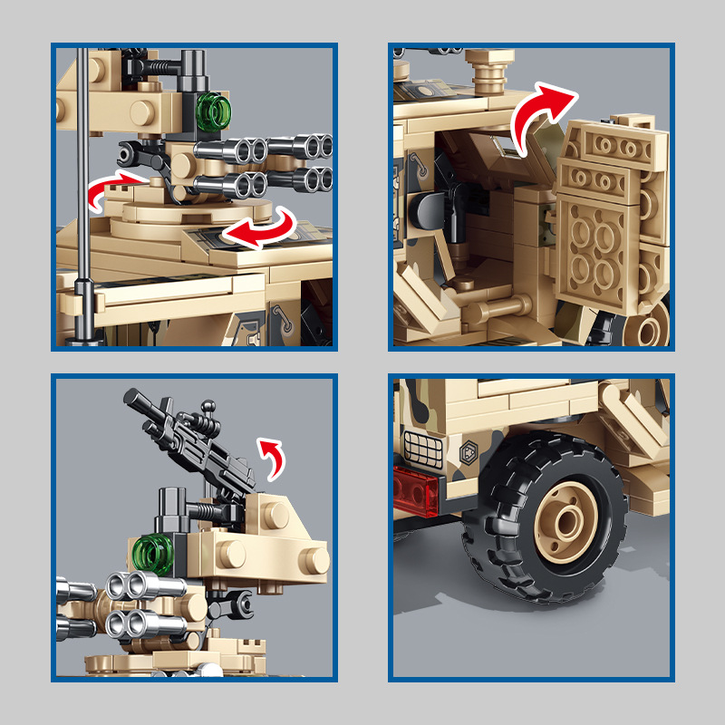 Blocs de Construction Camouflage — Véhicule Militaire 400-800 Pièces 4