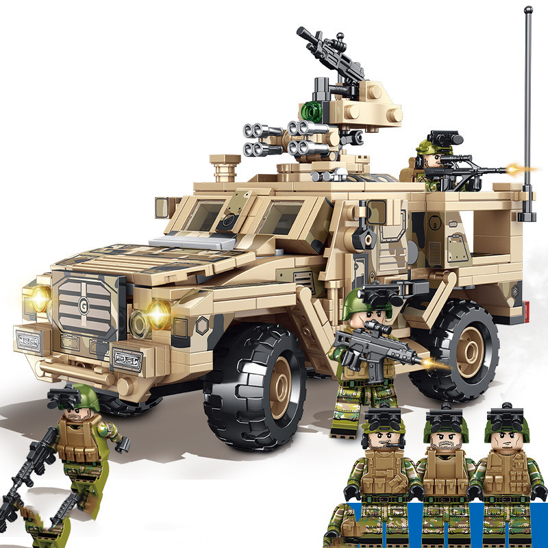 Blocs de Construction Camouflage — Véhicule Militaire 400-800 Pièces 1