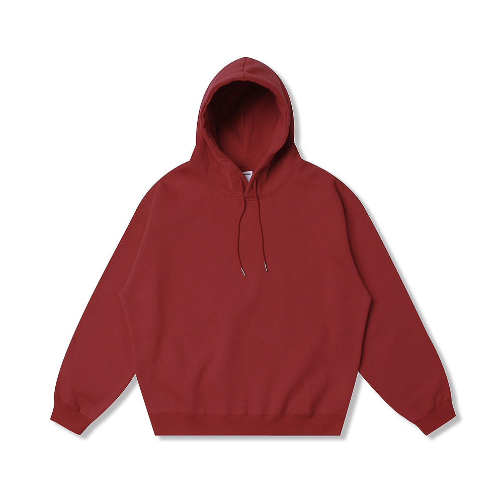 Loose Solid Color Plus Velvet Oversize Men's Hooded Sweater