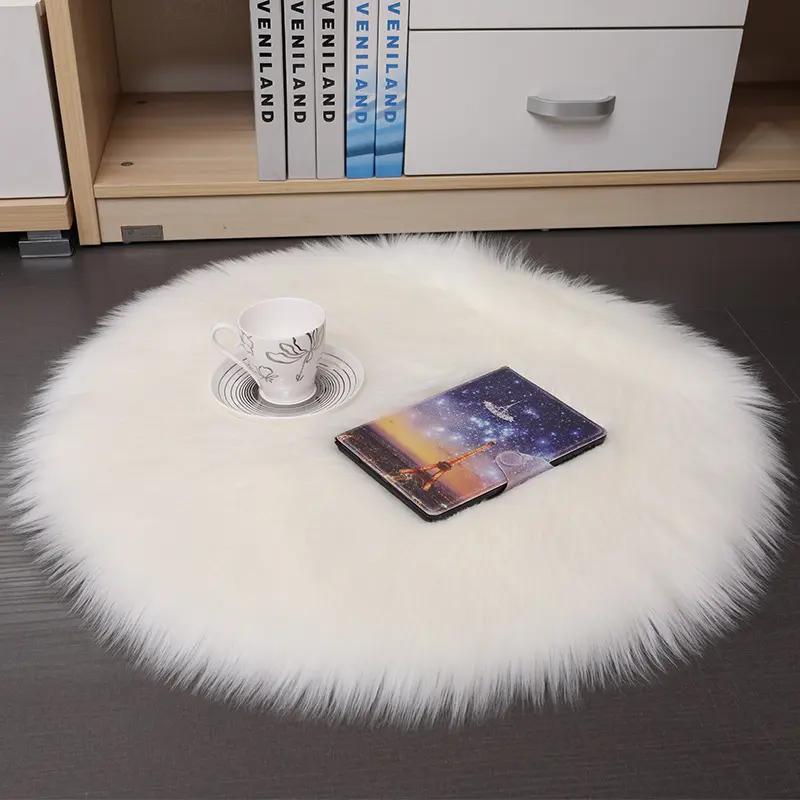 Hair Plush Carpet Floor Mats Household Wool Round Bedroom