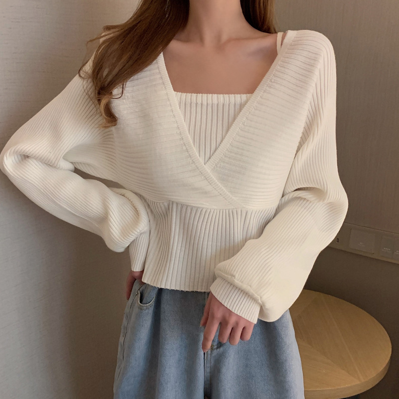 Slim-Fit Outerwear Off-Shoulder Sweater In Autumn And Winter