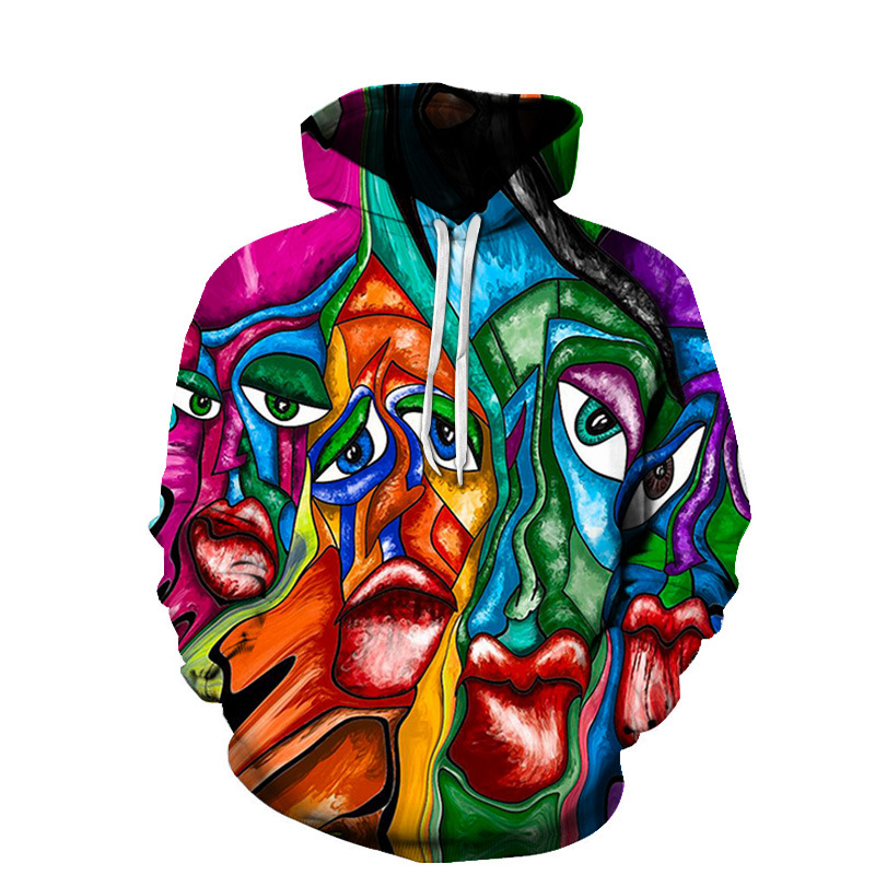 Fashion Casual 3D Digital Printing Sweater Pullover Hoodie