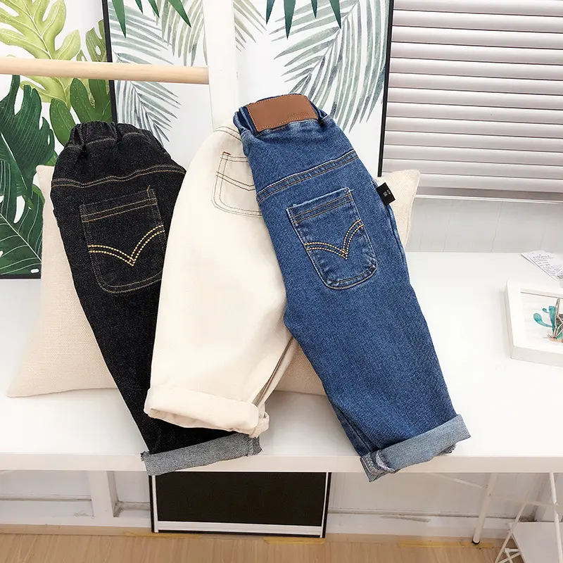 Girl's Dress Autumn Loose Jeans Children's Long Pants