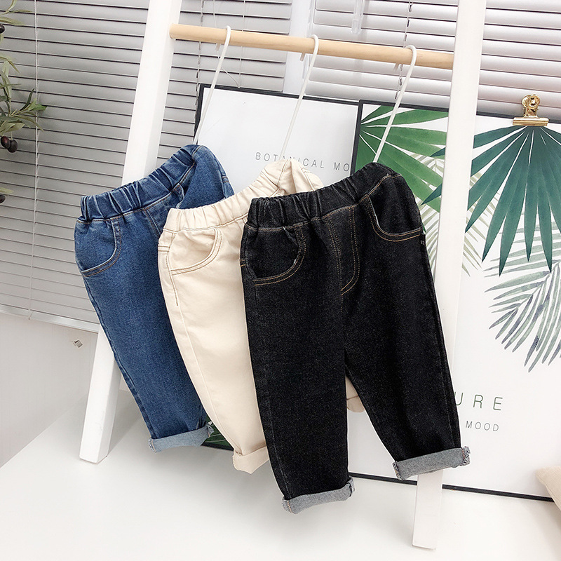 Girl's Dress Autumn Dress Girl's Loose Jeans Children's Long Pants