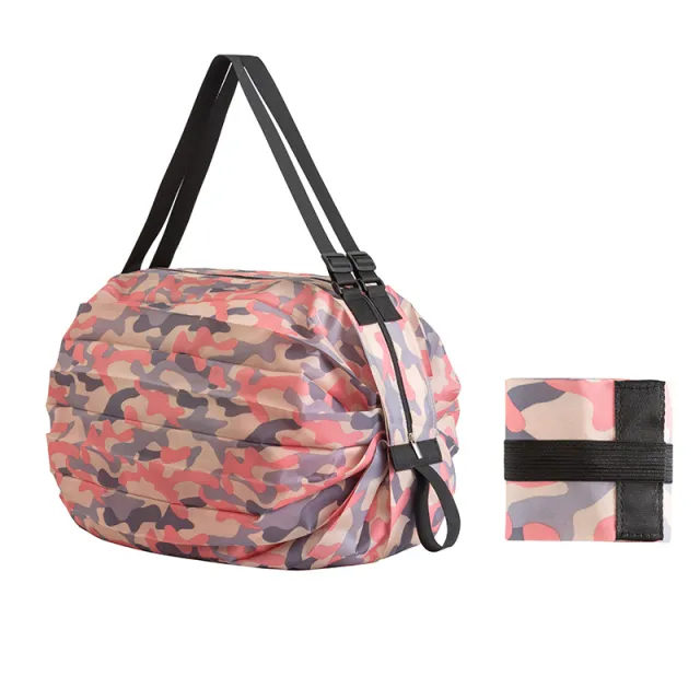 Travel One shoulder Portable Large Thickened Portable Grocery Bag Supermarket Pink - Shop at LoveMi