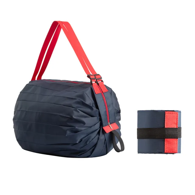 Travel One shoulder Portable Large Thickened Portable Grocery Bag Supermarket Blue - Shop at LoveMi