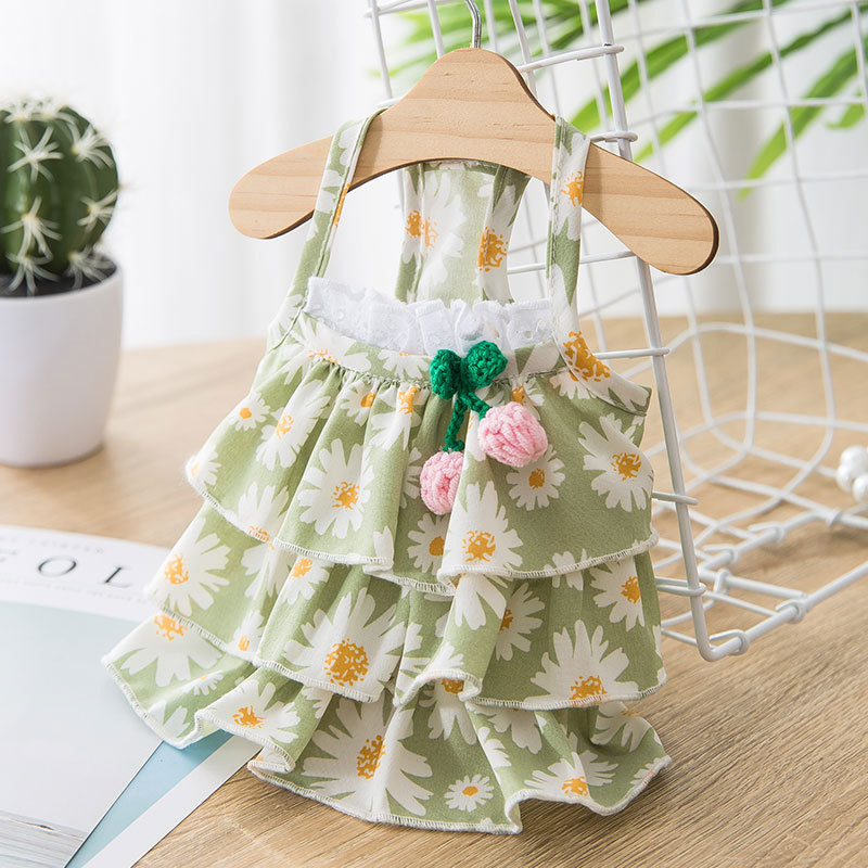 Summer Cat little Daisy Suspender Dress