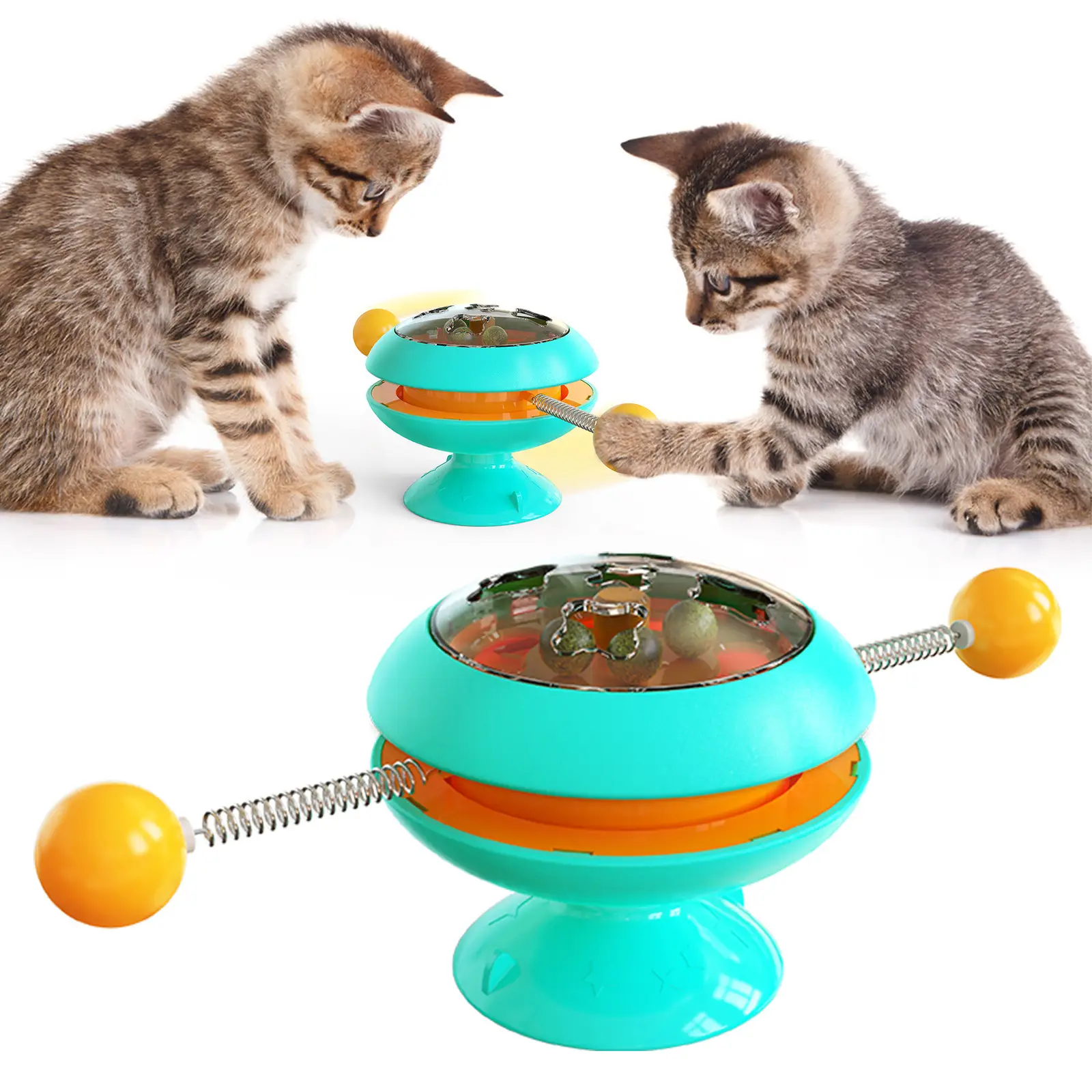 Turntable funny cat stick toy
