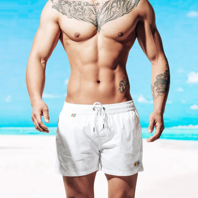 Beach Shorts Sports Loose Seaside Vacation Rainbow Swimming Shorts Rainbow - Shop at LoveMi