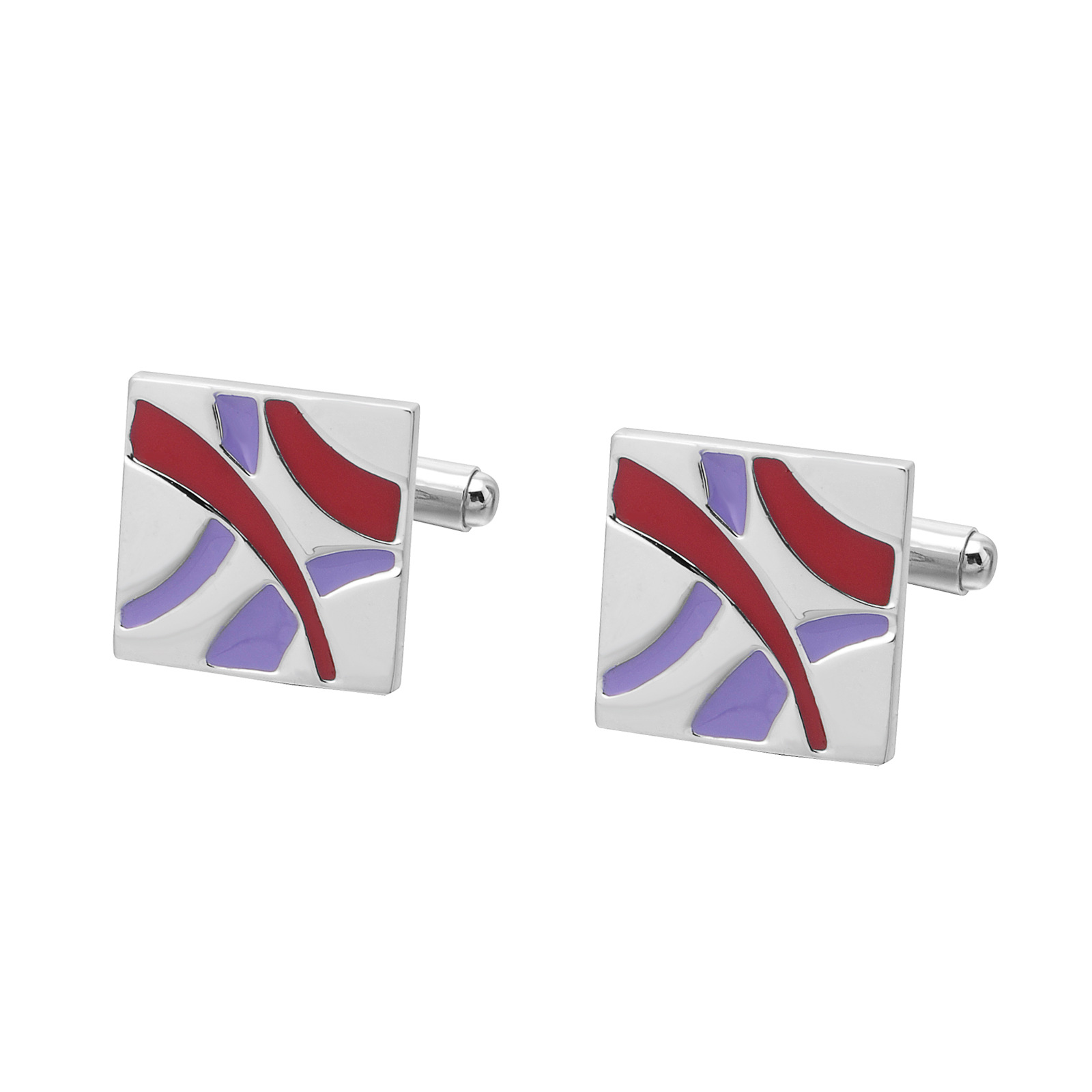 Square Color Drip Glaze Cufflinks