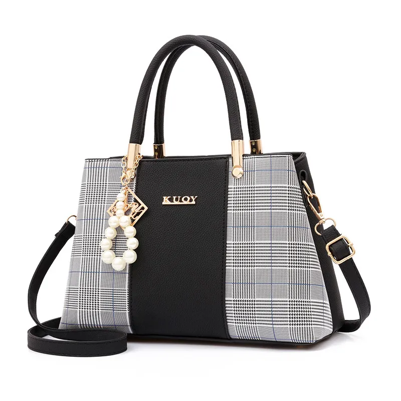 Thousand Bird Pattern All-Match Female Bag - Black