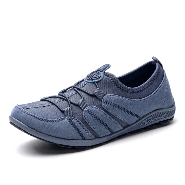 Casual Elastic Band Set Foot Light Mother Shoes Light Soft Sole Elderly Shoes Blue - Shop at LoveMi