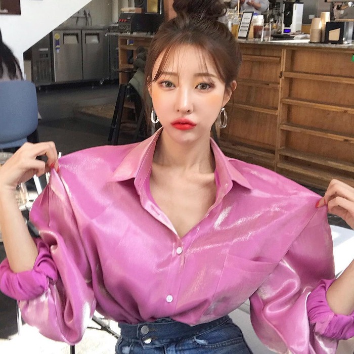 South Korea Ins Giant Nice Gradient Shirt