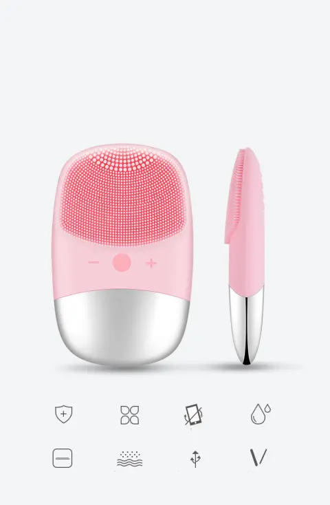 Mini Silicone Electric Face Cleansing Brush Facial Cleanser Skin