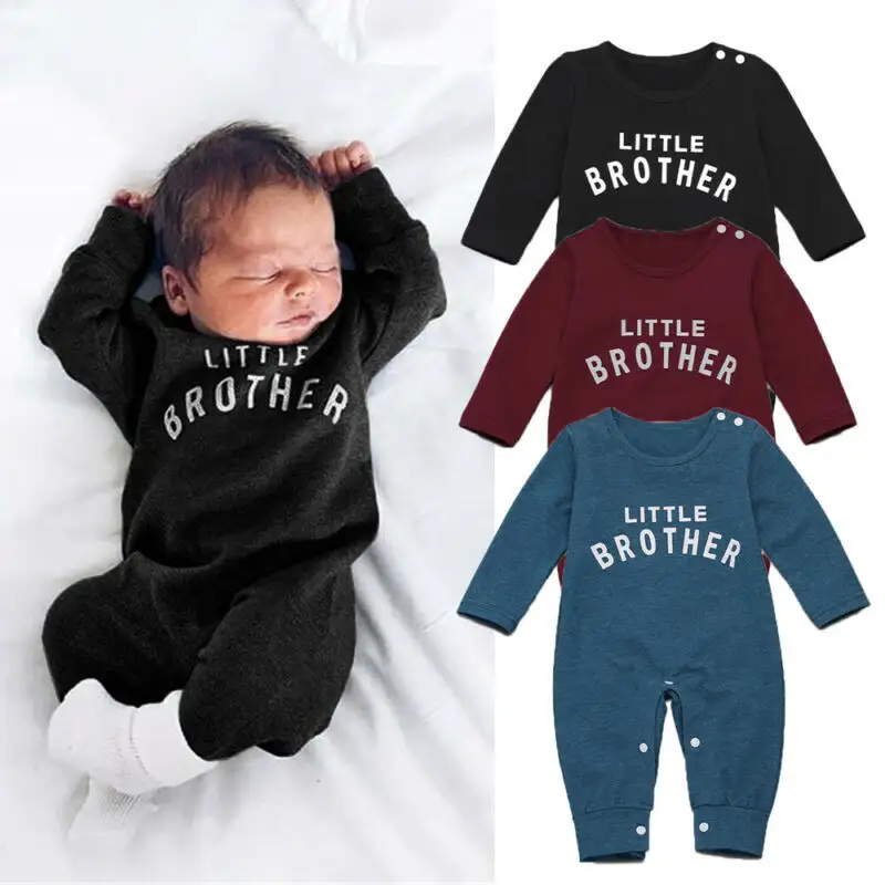 Male Alphabet Long Sleeved Romper Newborn Baby