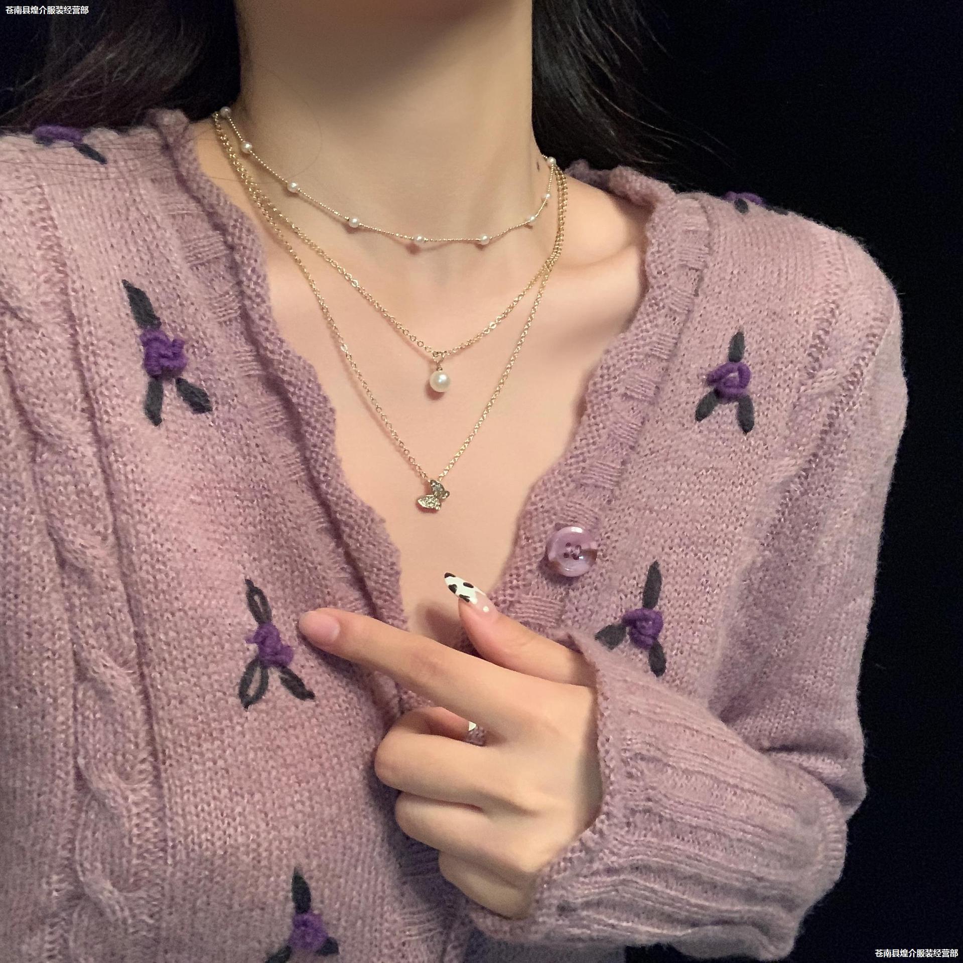 Pendant Multi-layered All-match Female Niche Chain