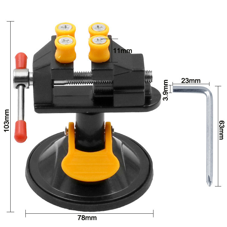 Suction Cup Mini Vise Engraving Micro-Carving Fixed Clamp Bed Vise Clamp