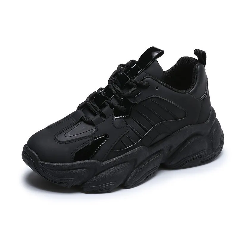 The New Autumn All-Match Student Single Shoes Show Thin Feet Small Sneakers - Black