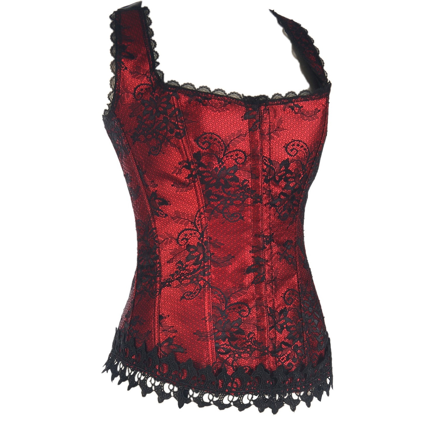 Title 4, Corset Tribunal Rouge en Dentelle pour la Taill...