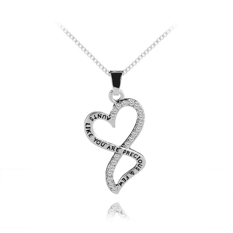 Mother's Day Necklace I Love You Mom Fashion Love Diamond Necklace For Ladies