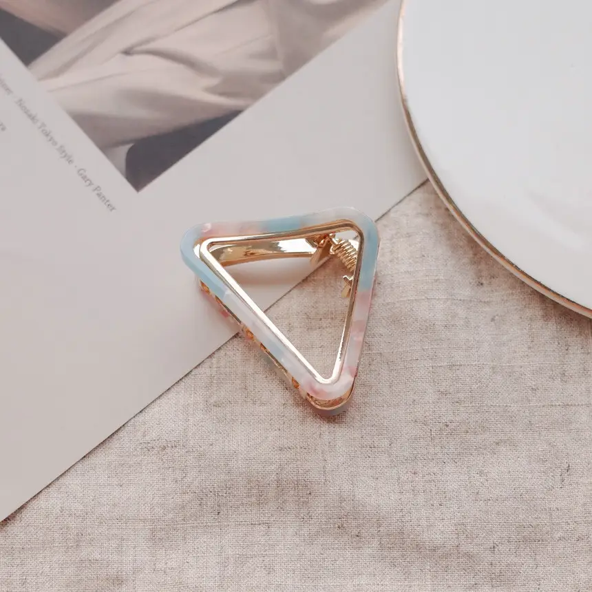 Acetate Plate Triangle Alloy Hairpin