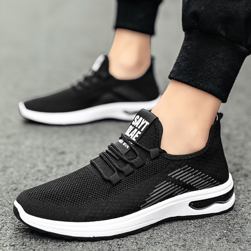 Title 3, Spring New Fashion Flying Knit Mens Running Sh...