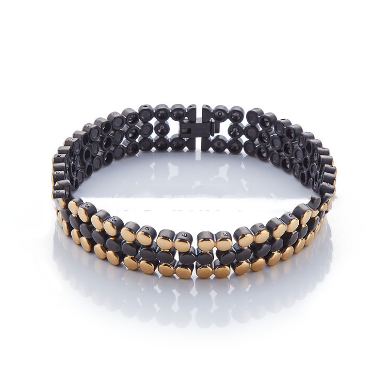 Men's Two-color Suit Couple Bracelet Four-in-One Titanium Steel Bracelet