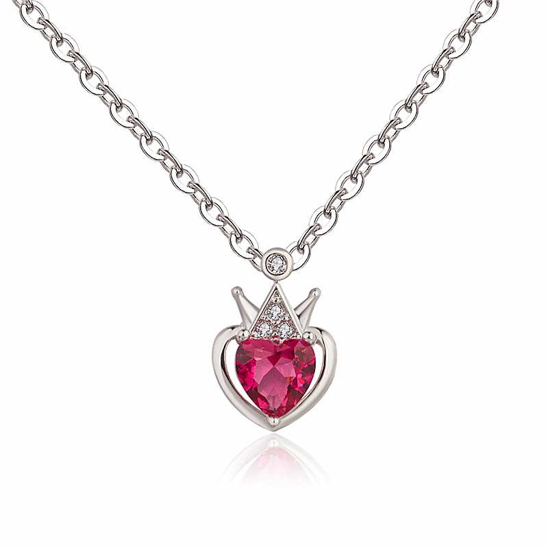 Clavicle Chain Heart Shaped Fashion Lady Diamond Pendant Necklace