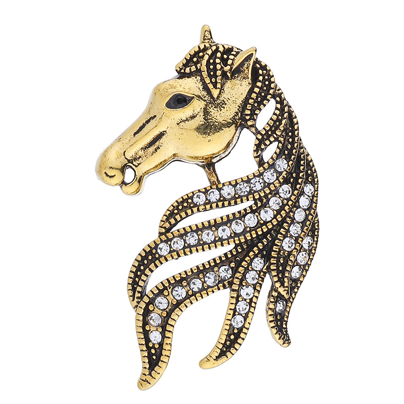 Pegasus Unicorn Star Tassel Brooch Retro Pin Clothes Accessories MEN COSTUME - Picture 5 of 8