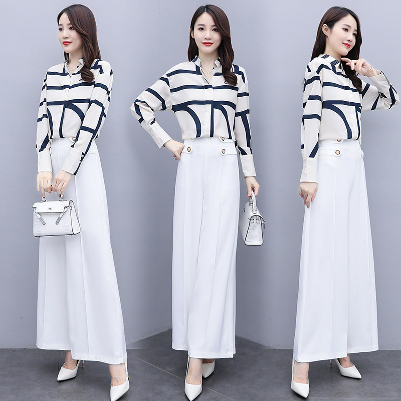 Two-piece Professional Spring And Autumn Chiffon Shirt