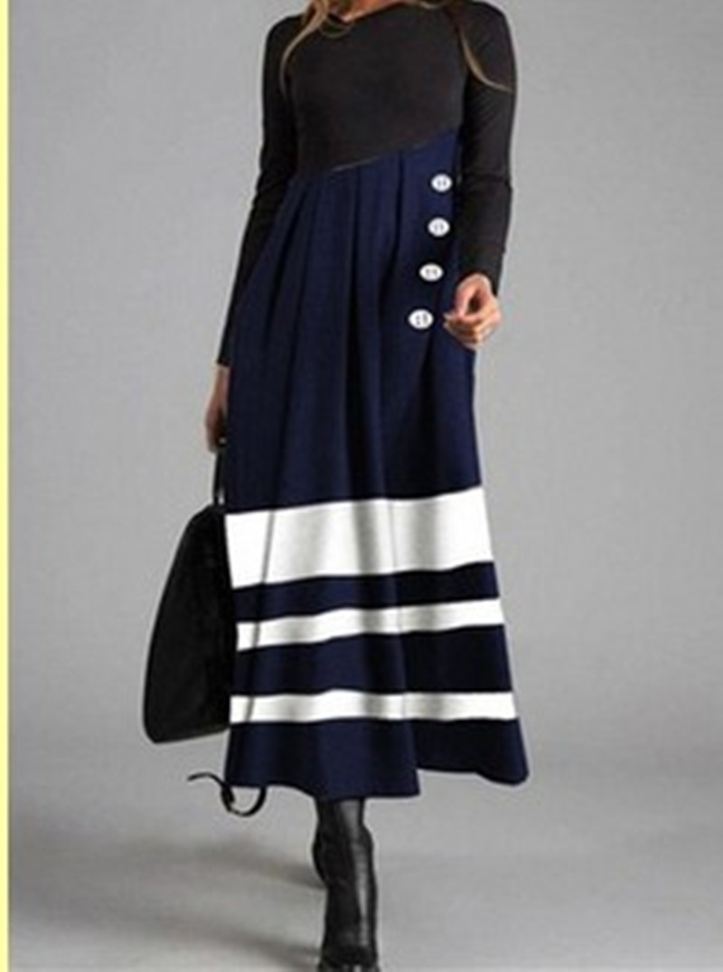 Autumn and winter temperament tight waist long skirt